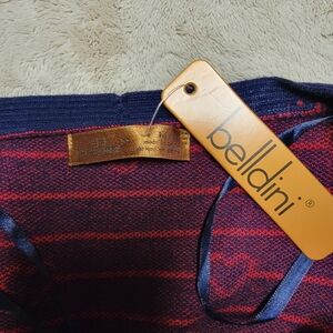 Belldini Red and Blue Knit Top